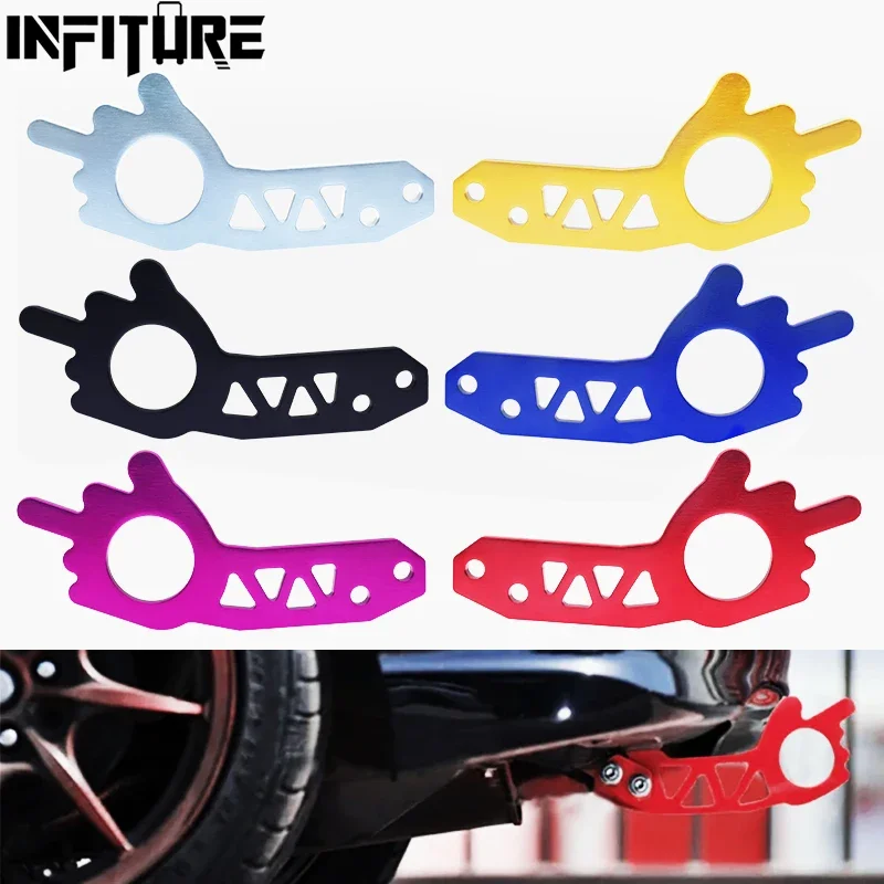 Gancho de remolque trasero Universal para coche, aleación de aluminio, gancho de remolque para parachoques trasero de coche, herramientas de remolque, accesorios para coche, azul/rojo/negro/dorado