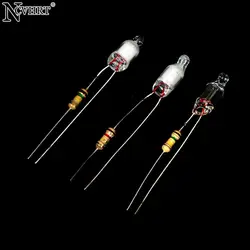 Ampoules au néon 220V, 10 pièces/lot, 4x10mm 5x13mm, indicateur de puissance principale, Mini indicateur de lumière néon Standard rouge, avec résistance