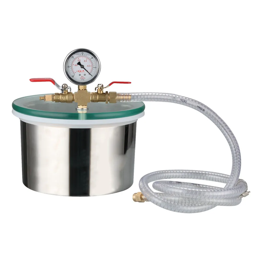 

3 Gallon 5 Gallon 7 Gallon Lab Vacuum Chambers Stainless Steel Vacuum Chamber Degassing Chamber