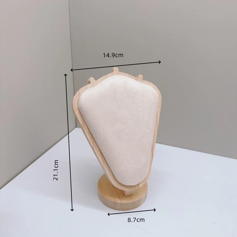 Mannequin Holz Samt Halskette Anhänger Kette Schmuck Büste Hals Display Ständer Halter Mannequin Halskette Anhänger Fenster Display