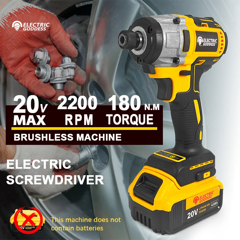 EGOD DCF887 Rechargeable Screwdriver Brushless Electric Drill Impact 1/4 205N.M Screwdriver Power Tool for Dewalt 디월트 Battey