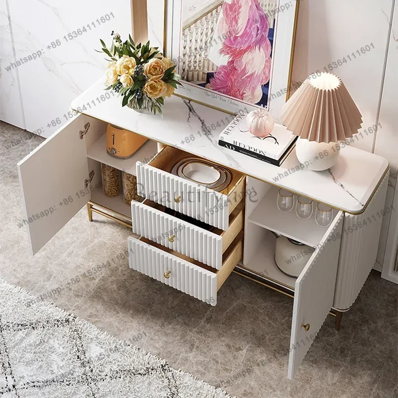 Best Sellers Luxury Marble Dining Side Cabinet Restaurant Entry Modern Simple Living Room Cabinet Soft Storage Home Furniture Ko