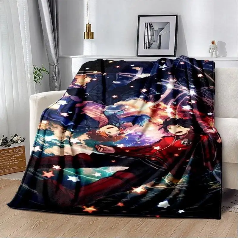 World Trigger Cartoon Soft Plush Blanket,Flannel Blanket Throw Blanket for Sofa Picnic Cove
