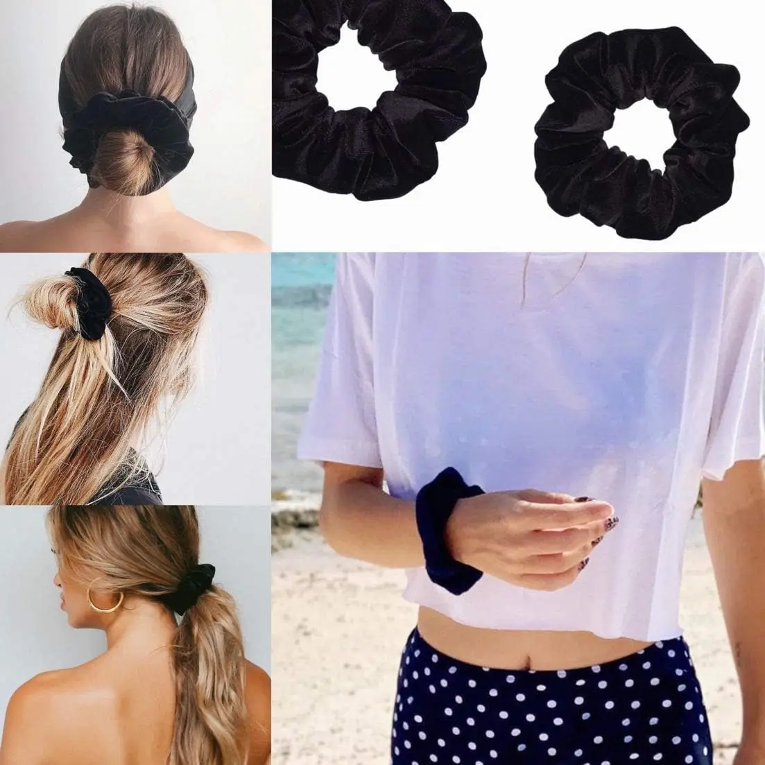 1/3/5pcs Portable Hidden Safe Sight Secret Hair Tie Storage Case Hair Scrunchie With Zipper Hide Key Cash Jewelry Travel Outdoo - view 2
