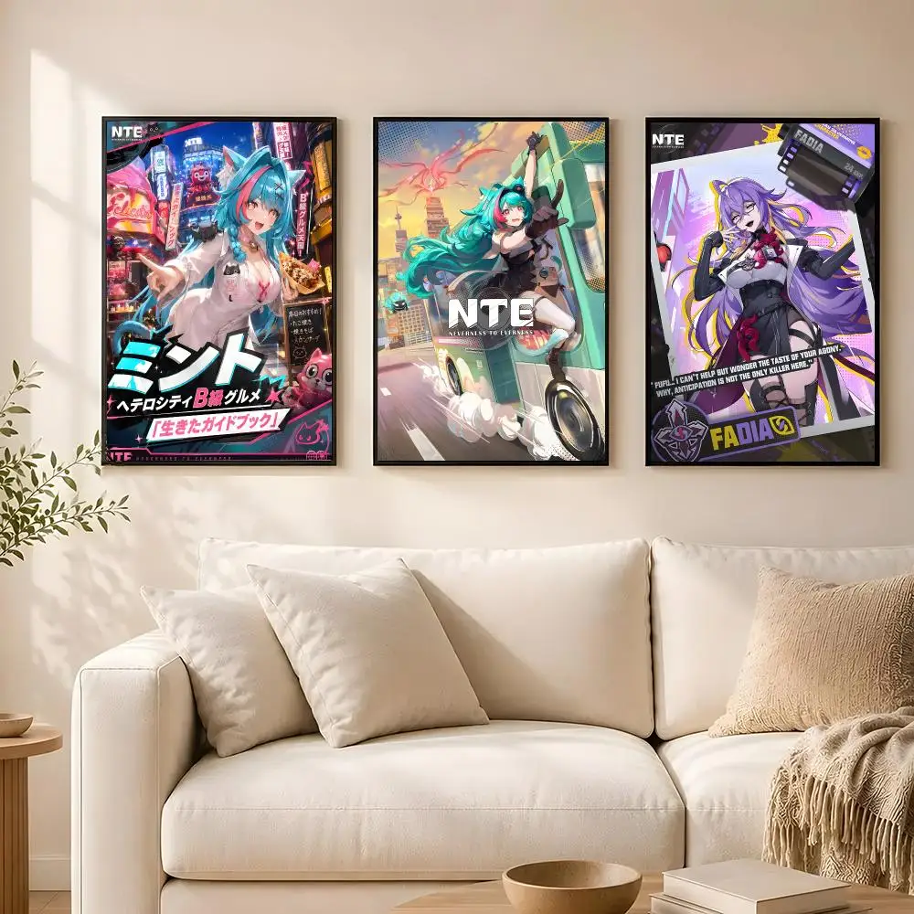 Game Neverness to Everness Poster poster Self-adhesive wall stickers, suitable for room decoration, high-quality printing.