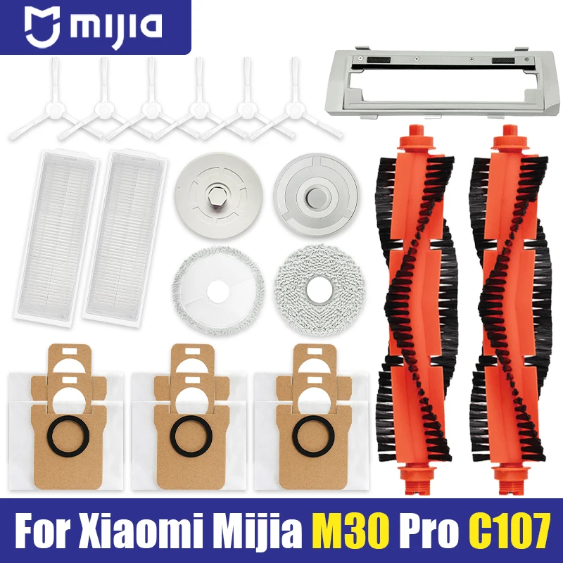 For Xiaomi Mijia M30 Pro C107 robot Vacuum Cleaner mop Choth vacuum bags Accessories Side Brush Filter Replaceable Spare Parts