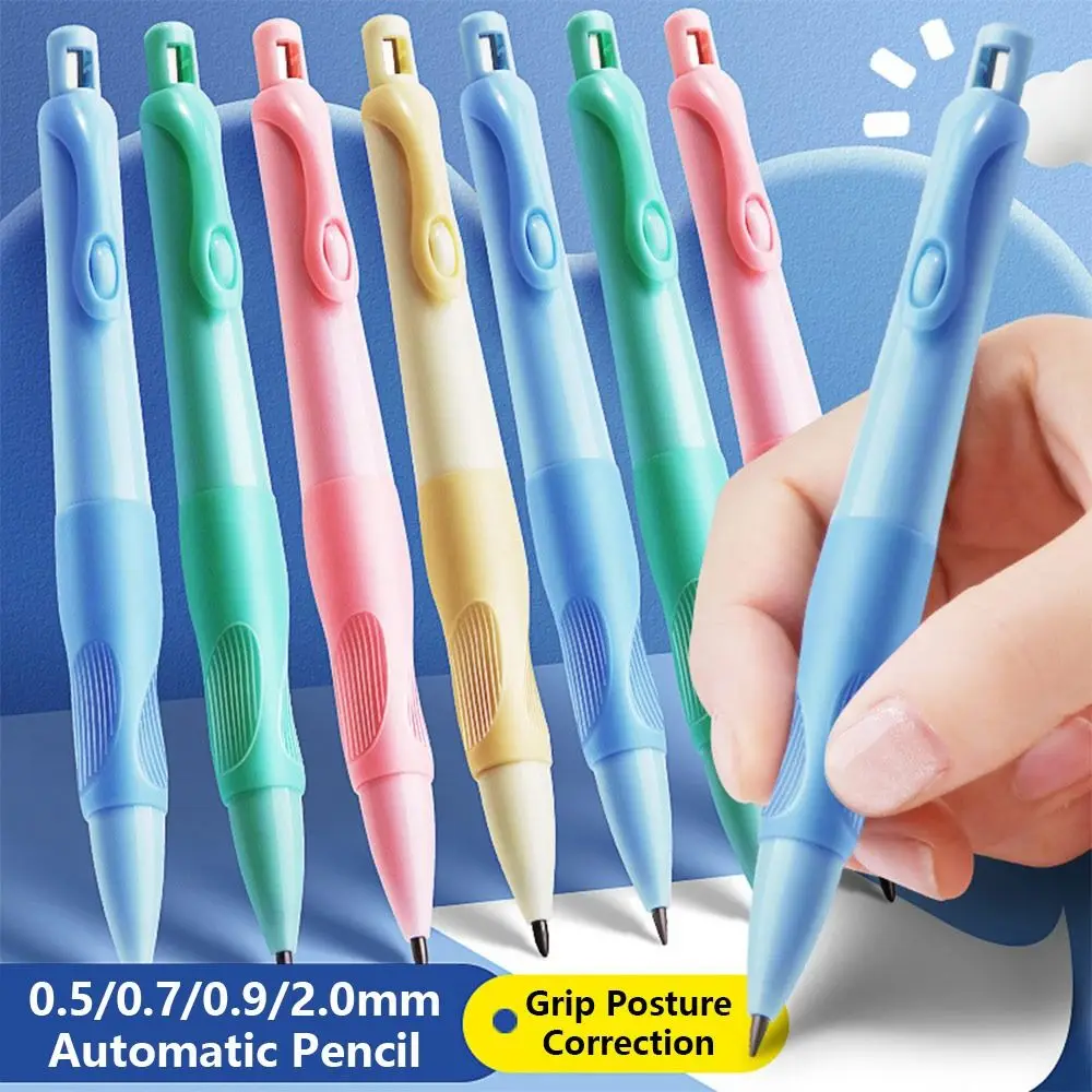 Pen Holding Posture Correction Automatic Pencil 0.5/0.7/0.9/2.0mm 2B Lead Mechanical Pencil Comes With Sharpener Sketch Pencil