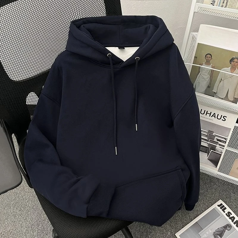100% Cotton Kids Hoodie Spring Solid Color Boys Girls Pullover Sweatshirt Casual Trendy Children Tops