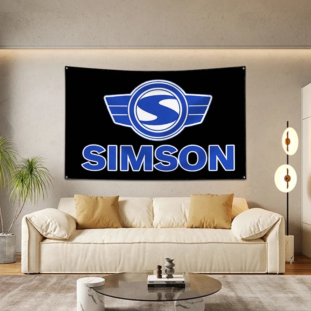 60x90cm simsons motorcycle Flag Polyester Digital Printing Banner for Garage Wall Art Out Door Decoration