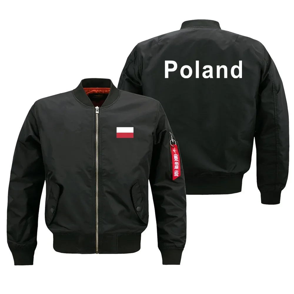 

Funny Poland Military Flight Aviation Men Ma1 Bomber Jacket Outdoor Windproof Man Baseball Coats
