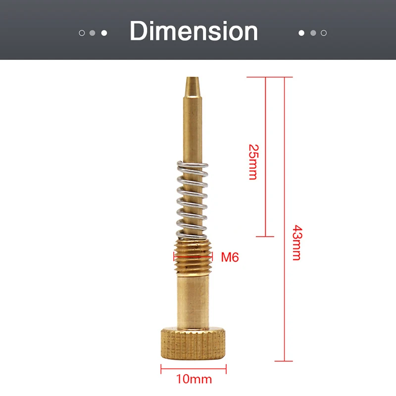 1Set Motorcycle Carburetor Air Fuel Mixture Adjusting Screw Compatible With PWK 21-34