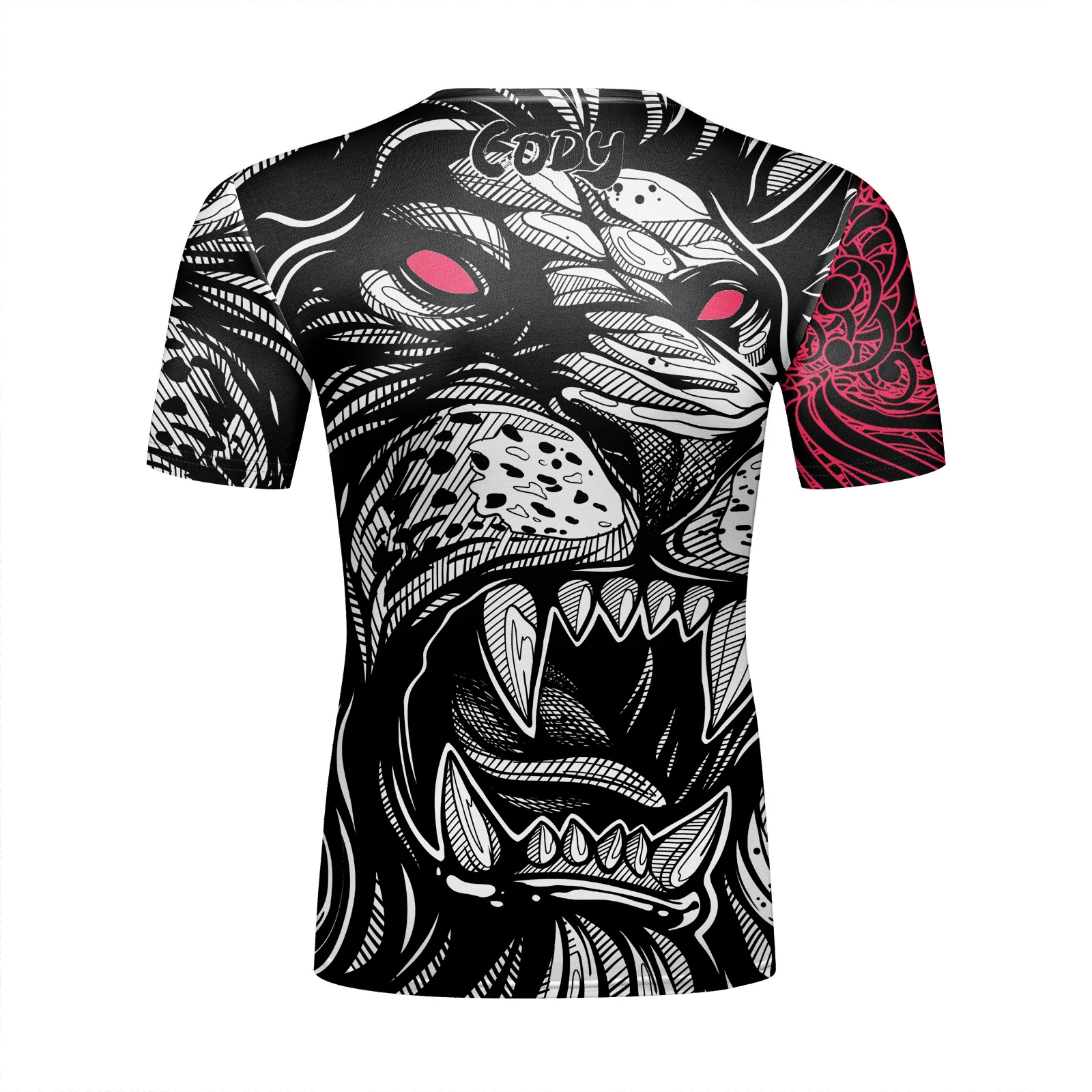 CODY LUNDIN Gorilla Panda 3D Printed Men Compression Training T Shirts Punk Style MMA Jiu Jitsu Rashguard Men Gym Fitness Tee