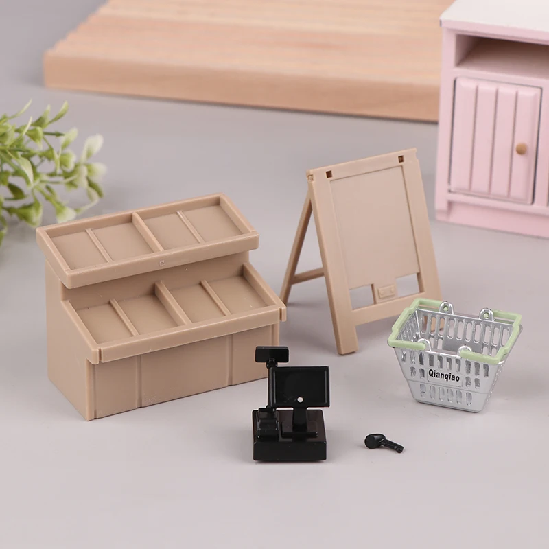 1pc Dollhouse Miniature Furniture Coffee Maker Coffee Cup Storage Shelf Simulation Dollhouse Decor DIY Toys Doll House