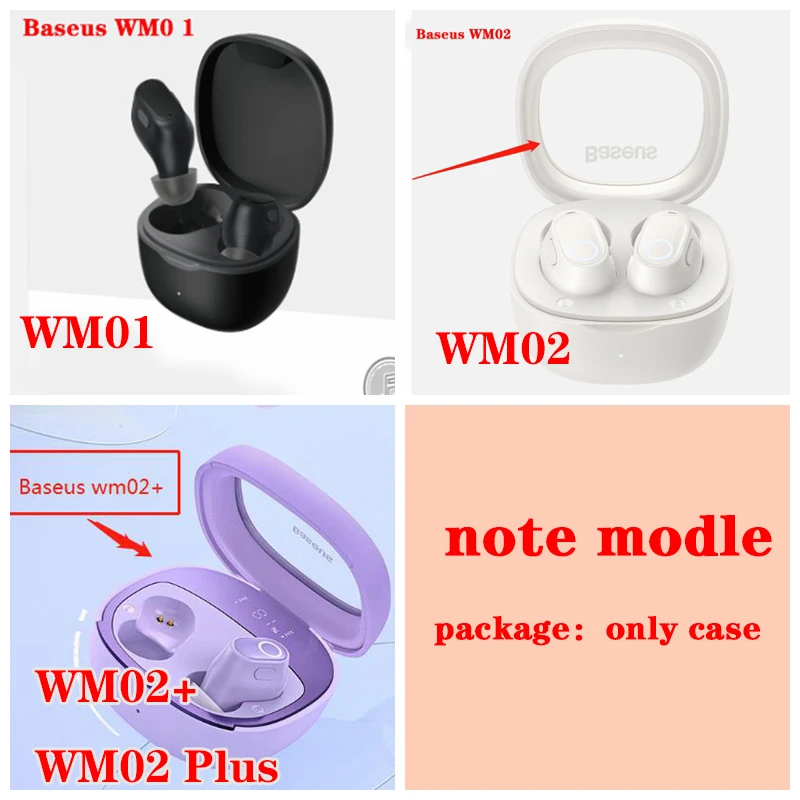 ل Baseus WM01 / WM02 / WM02 + حافظة لطيف الدب/الكرتون الحيوان غطاء سيليكون شفاف سماعة غطاء مع المفاتيح