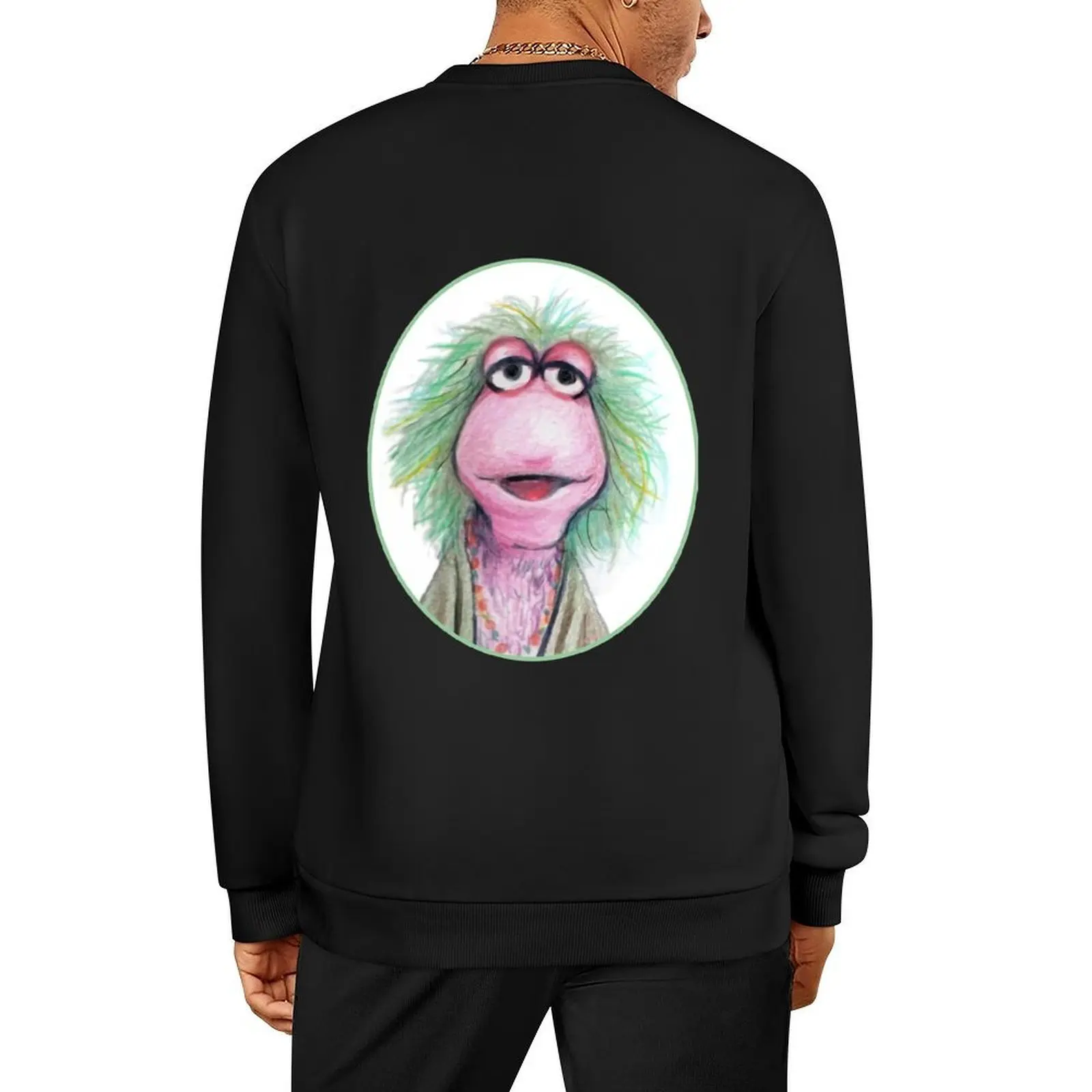Musi Fraggle Pullover graphic t shirts men men's sweat-shirt set korean clothes men's autumn clothes hooded sweatshirt