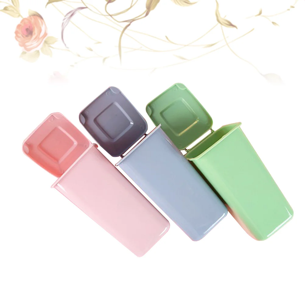 

3Pcs Mini Trash Can Pencil Holder Nestable Design Extra Capacity for Writing Instruments and Other Tall Desk Supplies