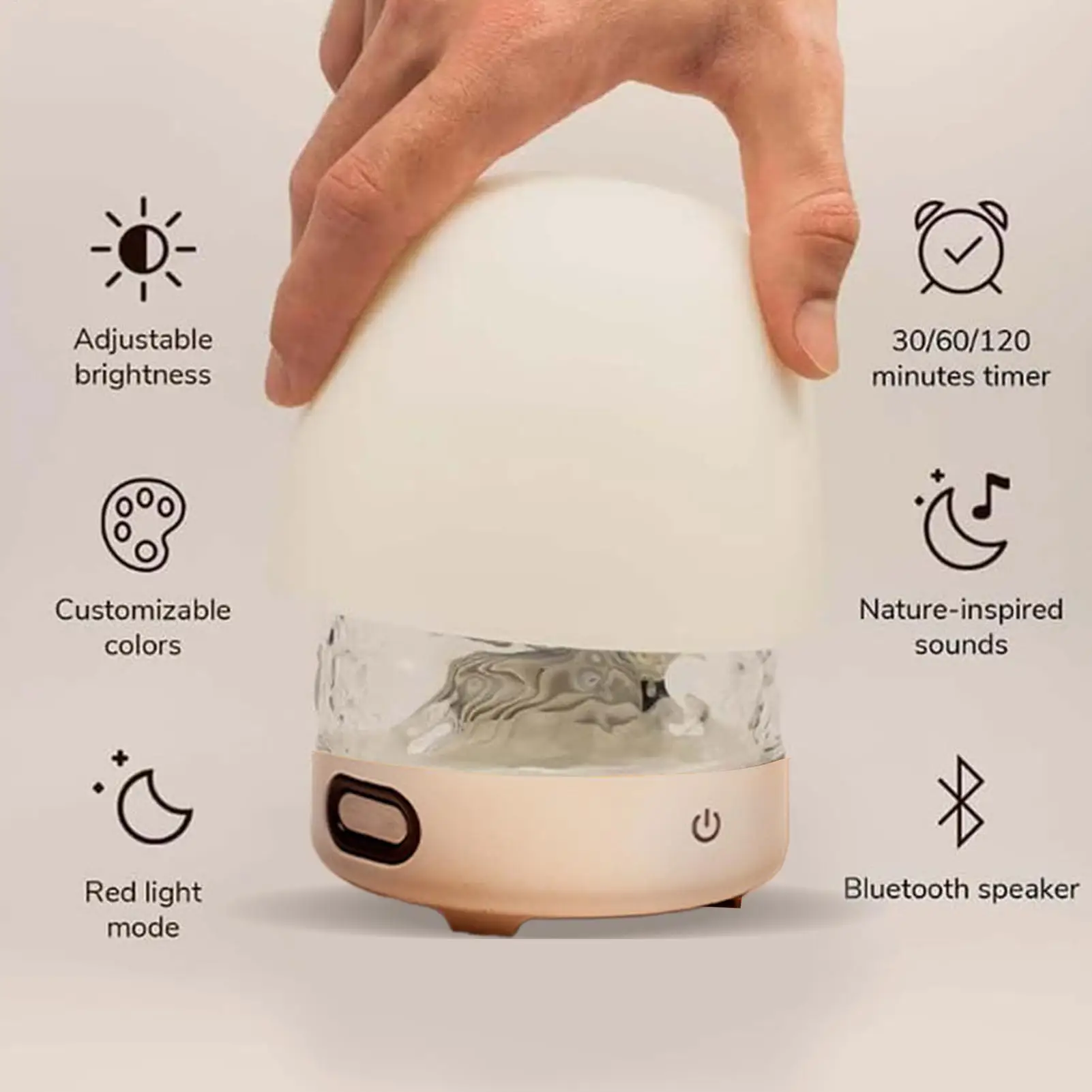 Moon Lamp Moon LED Night Light Bedside Lamp Remote Control Projector with Wireless Speaker Home Decor for Shelf Table Desk