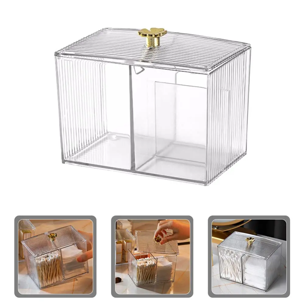 Makeup Cotton Swab Storage Box Makeup Remover Cotton Toothpick Line Cosmetic Box Desktop Beauty Egg Acrylic Storage Box