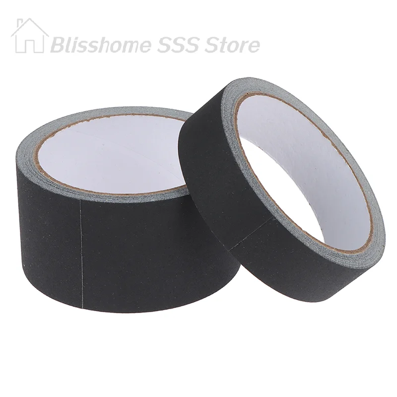 

【S】Black Gaffer Tape No Residue Non-Reflective Easy Tear Book Repair Tape Matte Durable Practical Product for Daily Use