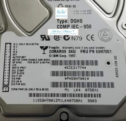 

For AS400 59H7001 4G/4.3G DGHS COMP IEC-950 04U 68-pin SCSI HDD