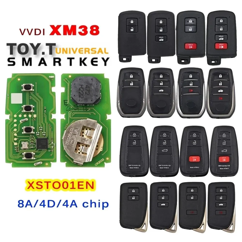 Xhorse VVDI MINI Key Tool Max Pro XM38 Smart Keys Circuit Board Universal Remote Control with Case For Toyota 8A 4A XSTO01EN