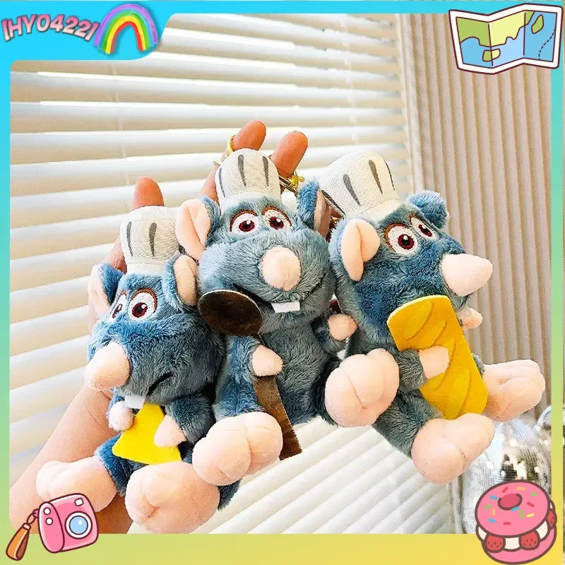 

Плюшевый брелок-мышь-кулинар Рататуй, милый мультяшный мягкий пушистый плюшевый брелок-игрушка для рюкзака, подвеска, подарок для детей