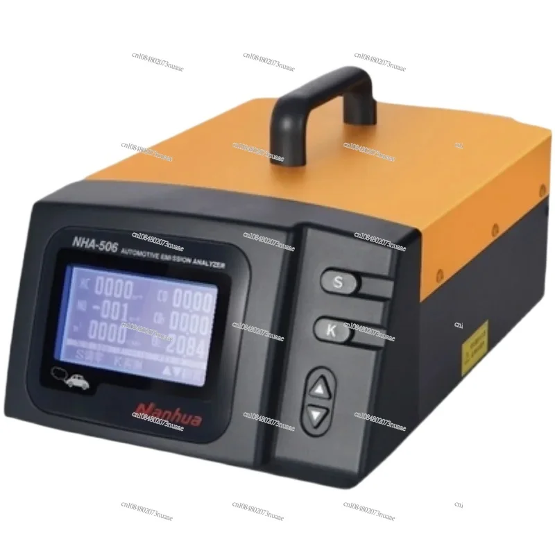 Portable Vehicle Exhaust Gas Analyzer, Five Gases, HC, CO, CO2, O2, NO Concentration, Universal Emission Detector