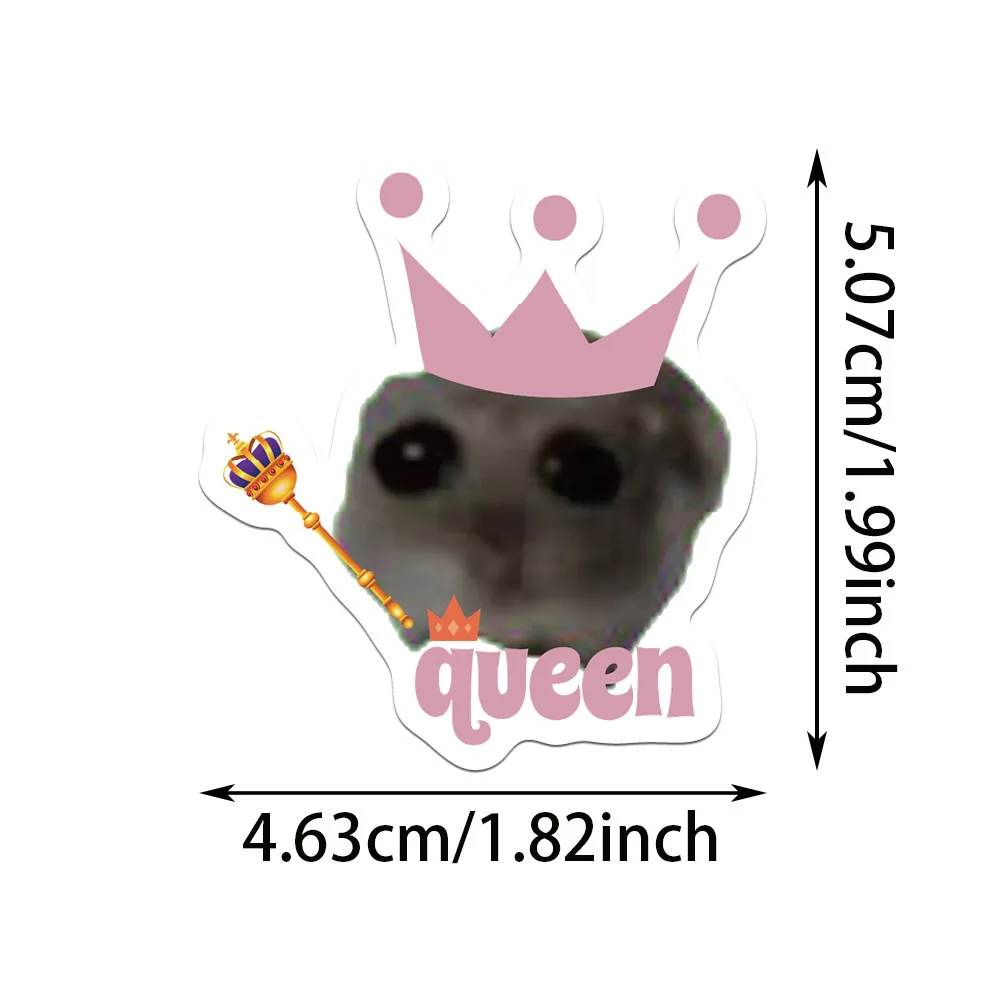 55 قطعة Kawaii حزين الهامستر ميمي ملصقات الكرتون الشارات دفتر الهاتف الغيتار الثلاجة سيارة مقاوم للماء الكتابة على الجدران ملصق ألعاب أطفال #1