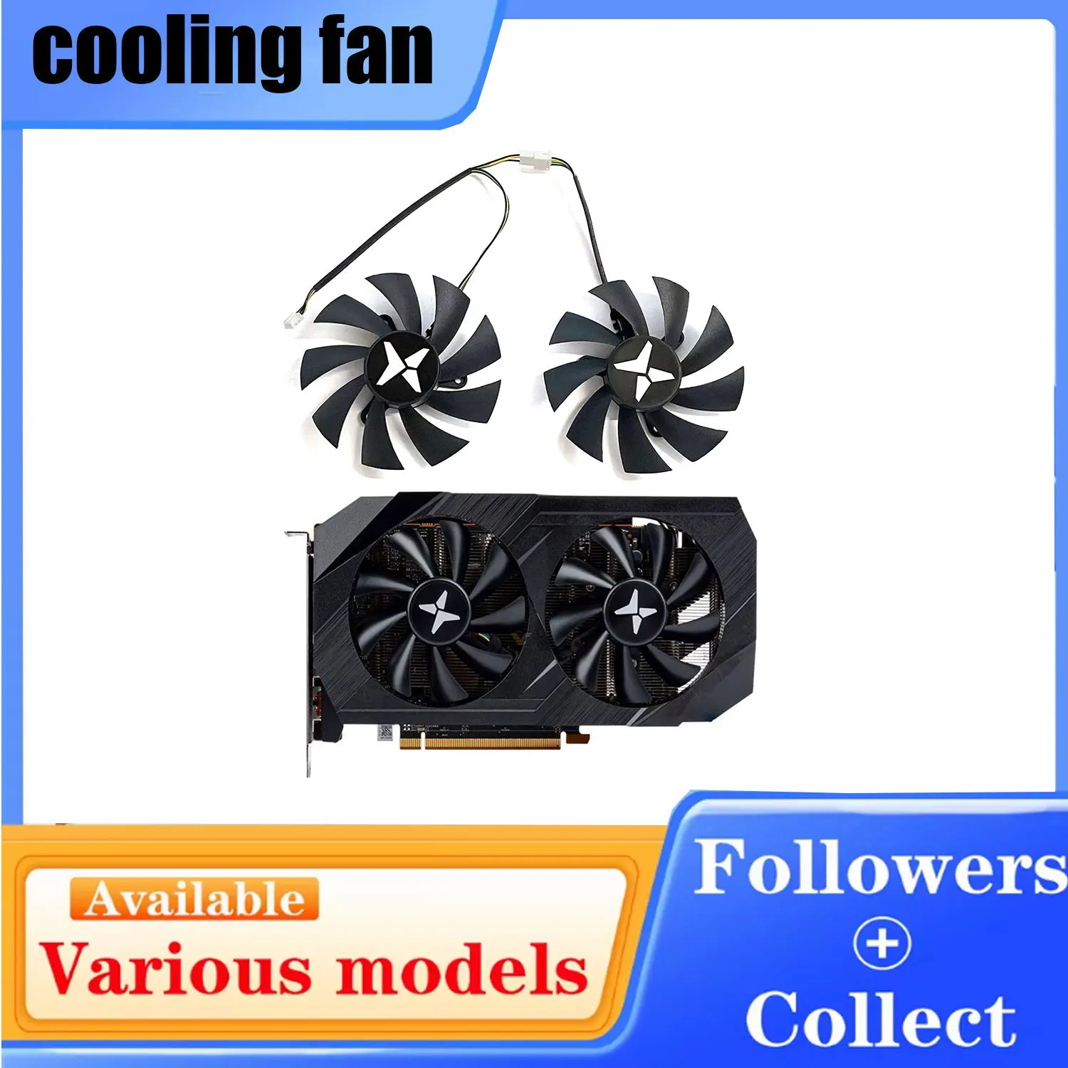 New DIY fan 85MM 4PIN RX6600 6600XT GPU fan for DATALAND Radeon RX6600 6600XT 6650XT X series graphics card