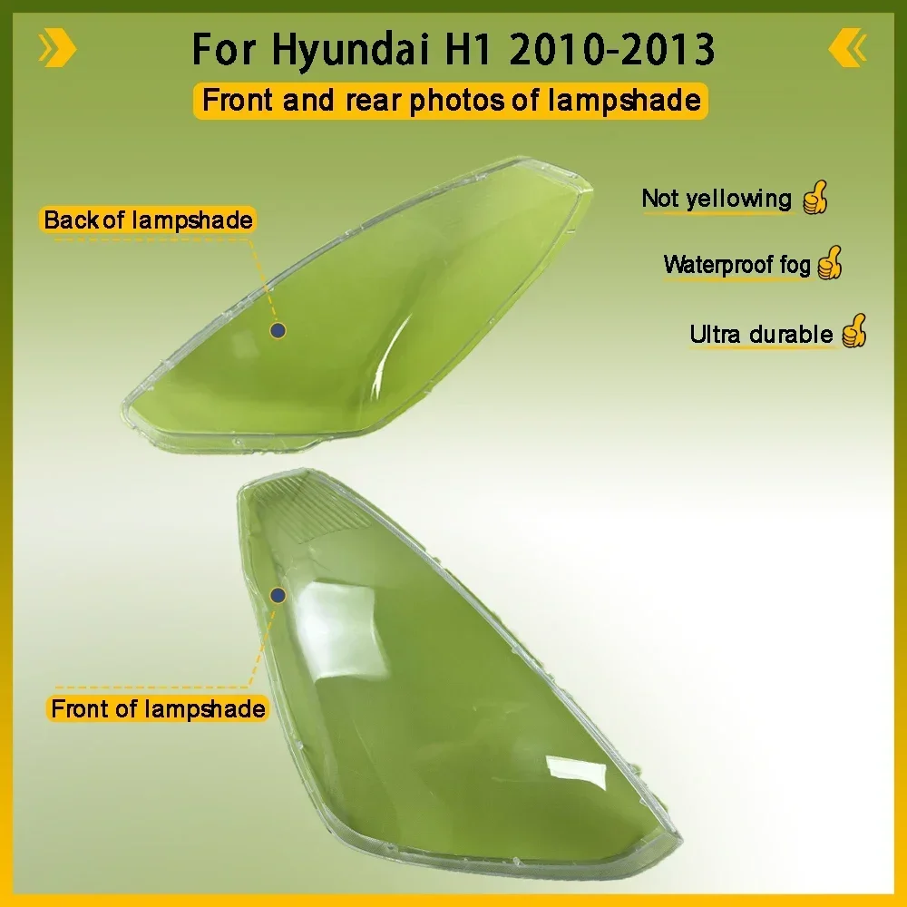For Hyundai H1 2010 2011 2012 2013 Headlight Lens Cover Lampshade Transparent Car Front Headlamp Shell Left Right Plastic Cover view 2