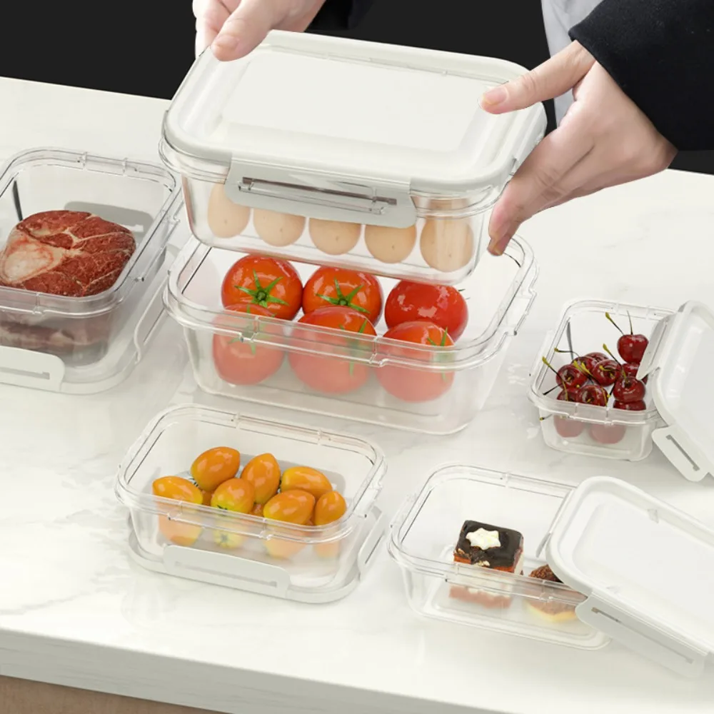 

6pcs Leak-proof Fresh-keeping Box Prevent Odor Transfer Large Capacity Food Container Fall-resistant Transaparent