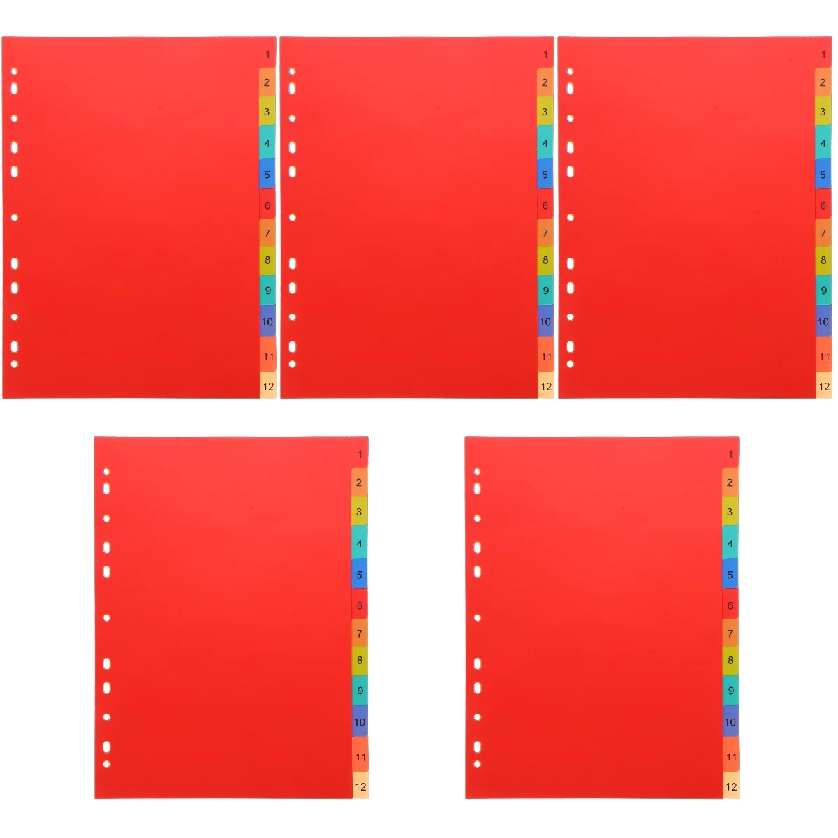 5 stuks 5-pack paginaverdelers met tabbladen scheiders bindmiddel afneembare notebookaccessoires esthetisch