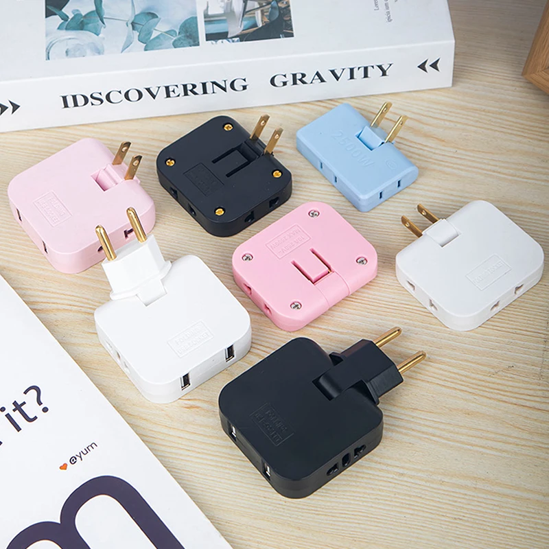 US ปลั๊กและซ็อกเก็ต 3 ใน 1 Extension Travel Adapter AC Outlet เม็กซิโกญี่ปุ่นแคนาดาอเมริกันไฟฟ้า Outlets Power Converter