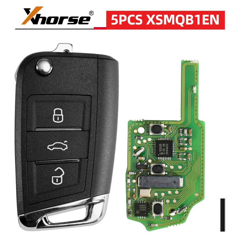 5pcs/lot Xhorse XSMQB1EN for VW MQB Smart Proximity Remote Key 3 Buttons for VVDI2 / VVDI Key Tool / VVDI2 Mini Key Tool