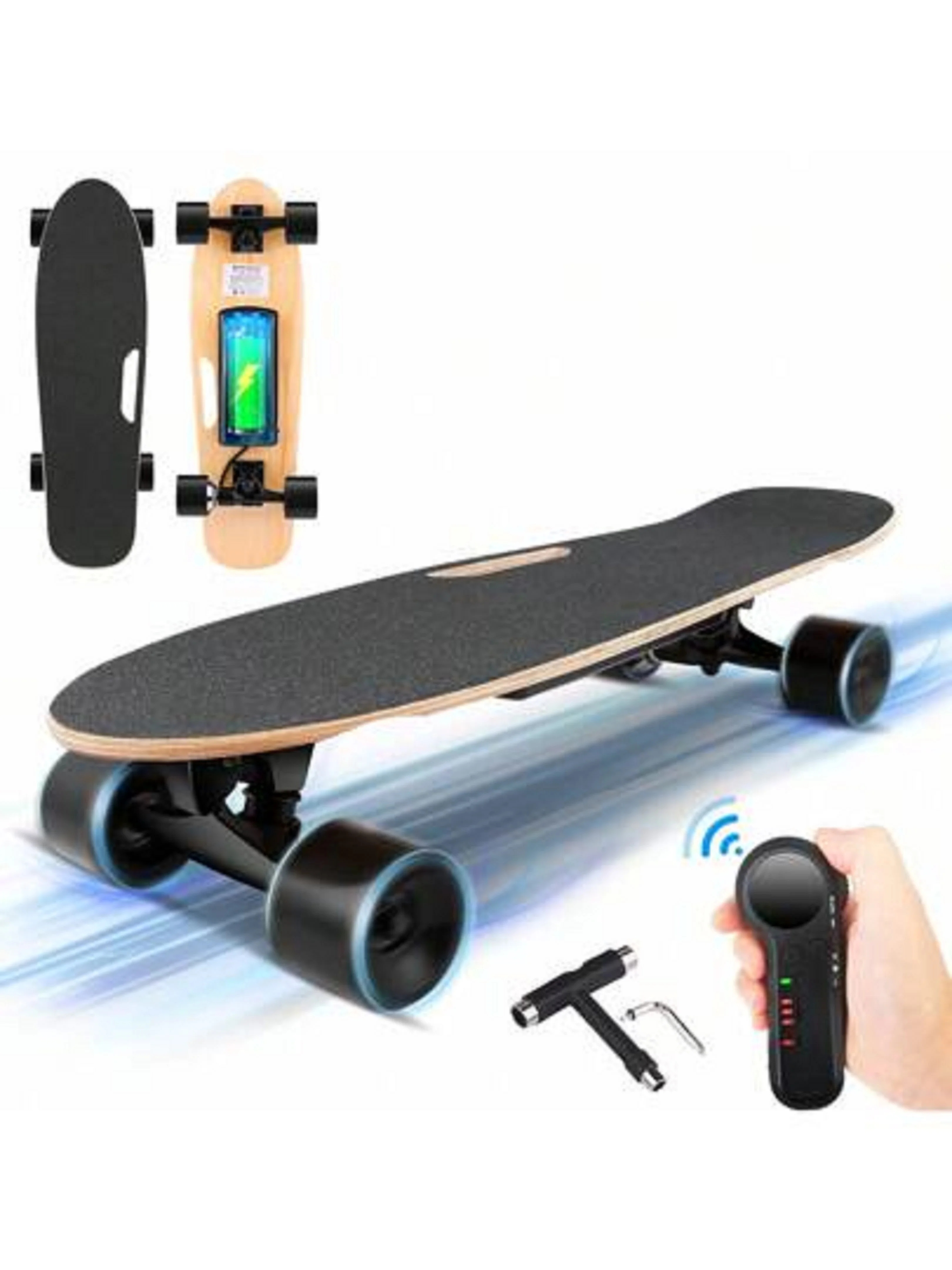 Skateboard Listrik Off-Road Serat Karbon Motor 6384 Ganda 9000W 120A 39 Mph 54.6V