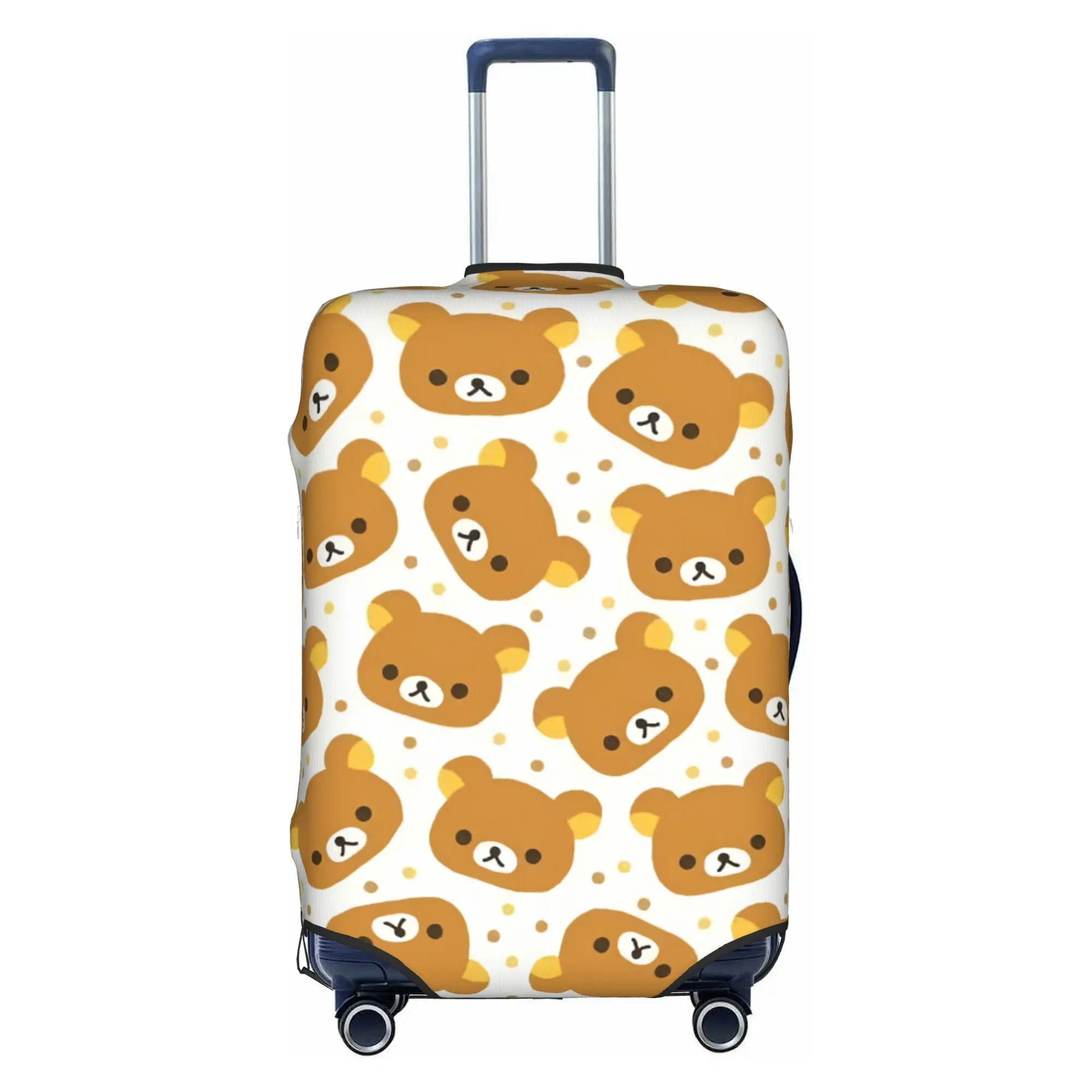 Custom R-Rilakkumas Suitcase Cover Washable Cute Cartoon Bear Luggage Covers Protector for 18-32 inch