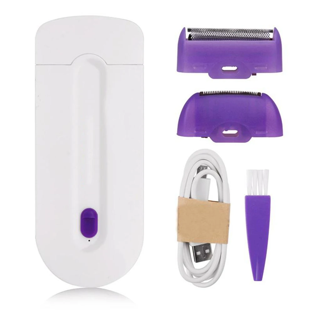 1Pcs Woman Home-Use Painless Hair Removal Kit Laser Touch Epilator Usb Rechargeable Body Face Leg Bikini Remove Depilador Shaver