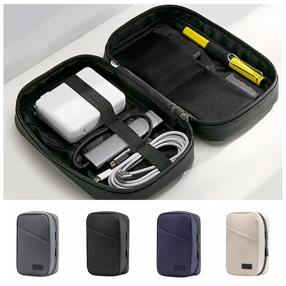 

Multi-Function Pouch Digital Product Storage Bag PU Multi-layer Cable Organizer Pouch Dust Proof Waterproof