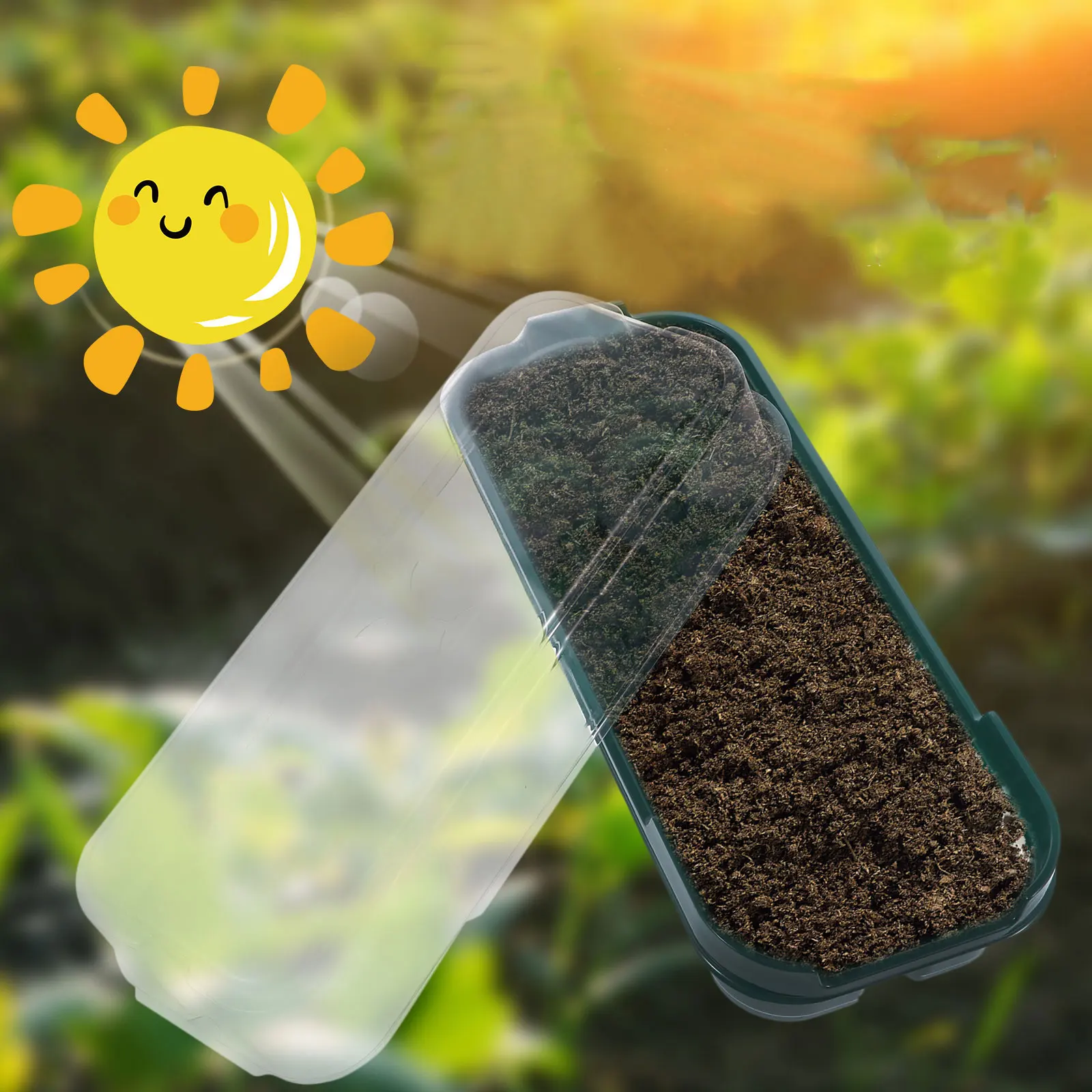 

5 Pcs Box Nursery Tray Plant Germination Tray Germination Planter Pot Plant Trays Vegetable Flower Gardening Tools