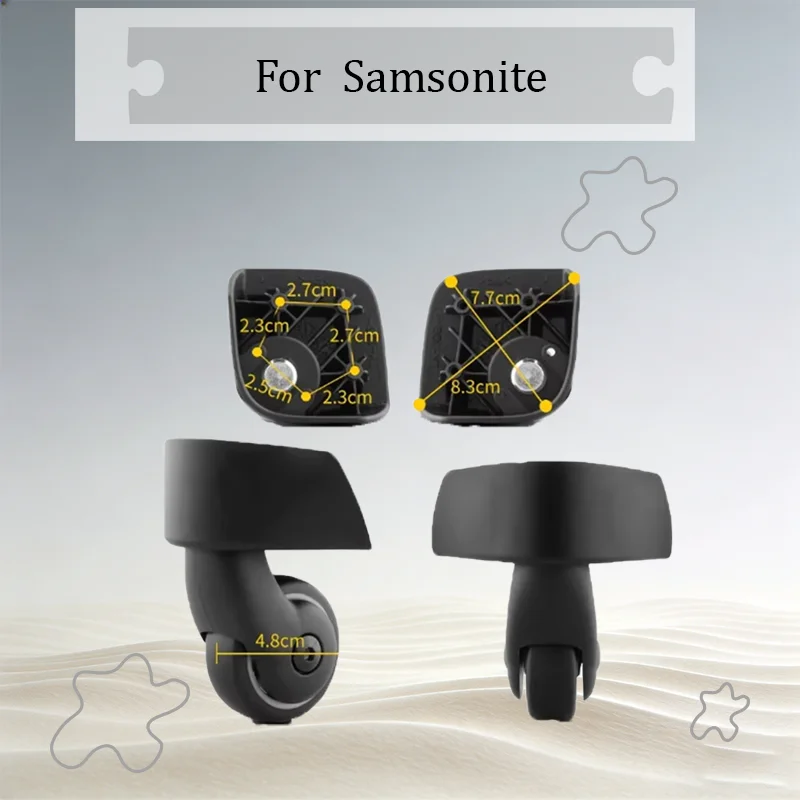 

For Samsonite U72 Easy Install 360° Rotating Silent Luggage Wheels Universal Suitcase Repair Parts
