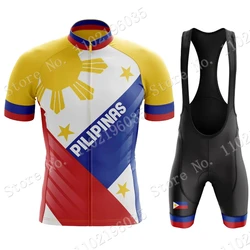 2023 Philippines National Cycling Jersey Set Pilipinas Clothing Road Bike Blue Shirts Suit Bicycle Bib Shorts MTB Ropa Maillot