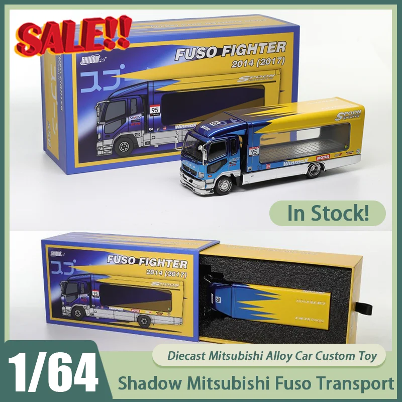 

New Stock Shadow Pro 1:64 Mitsubishi Fuso Transport Vehicle Spoon Livery Malaysia Limited Alloy Car Miniature Diecast Custom Toy