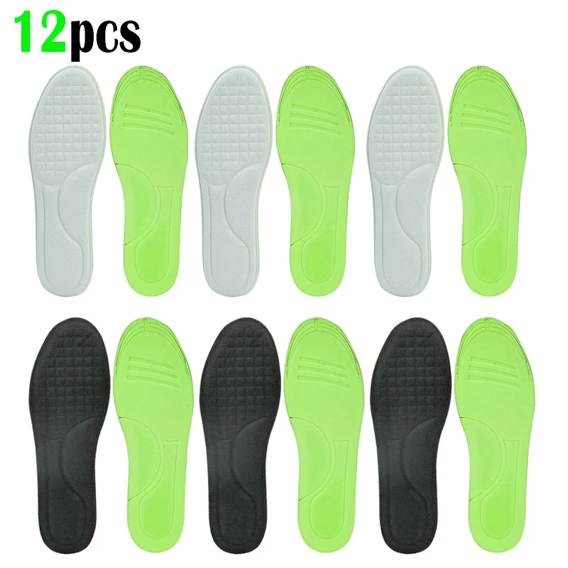 

12pcs Memory Foam Orthopedic Insoles Shoe Pad Men Women Nano Antibacterial Deodorization Insole Sweat Absorption Running Cushion