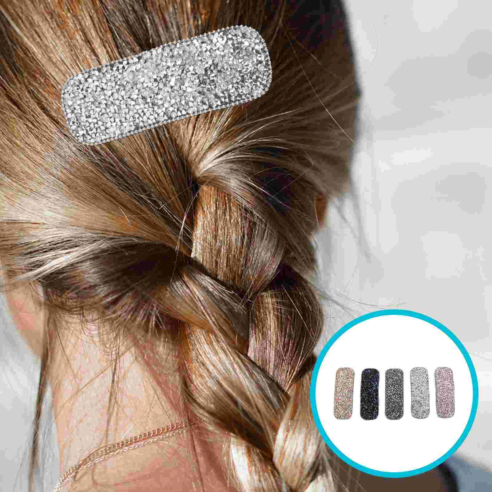 

5 Pcs Rhinestone Hair Clips Elegant Exquisite Design Suitable for Wedding Banquets Kids Adults Lightweight Different