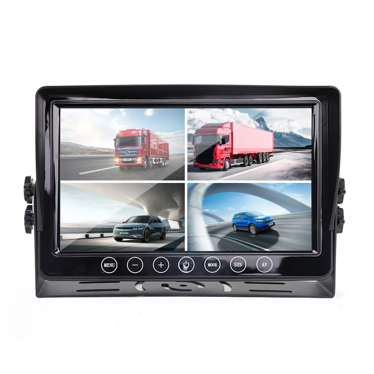 Best Seller Rear View Camera System and Quad Split Loop Recording Monitor Night Vision Waterproof Built in DVR 9in Monitor Kit