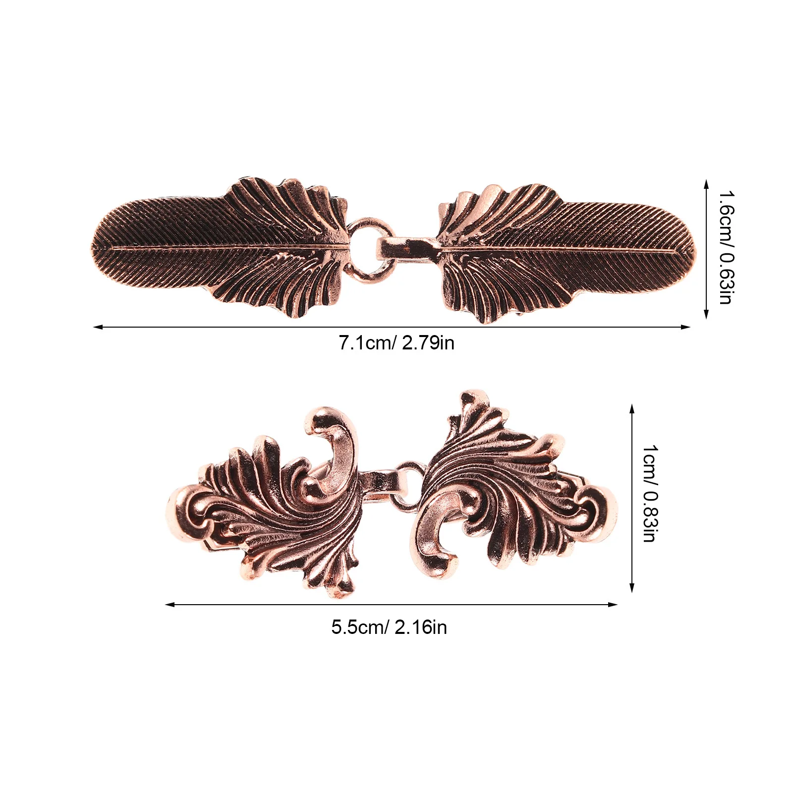 2 قطعة مقاطع فستان سبيكة خمر استخدام متعدد الاستخدامات المدمجة المحمولة الملابس والاكسسوارات للأوشحة البلوزات شالات ملابس الموضة #3