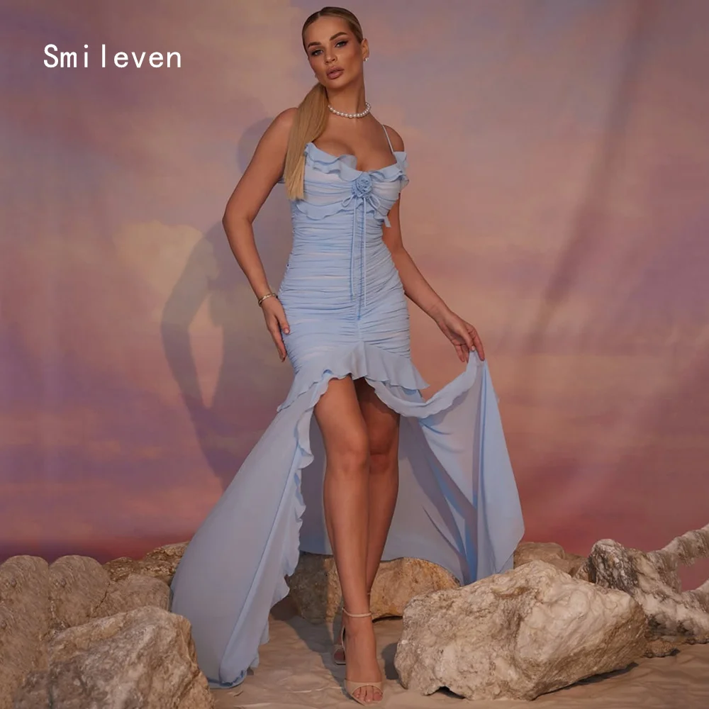 

Smileven Luxury Mermaid Prom Dress Side Silt Elegant Gowns for Gala Party Spaghetti Strap Evening Dress Customized 2026