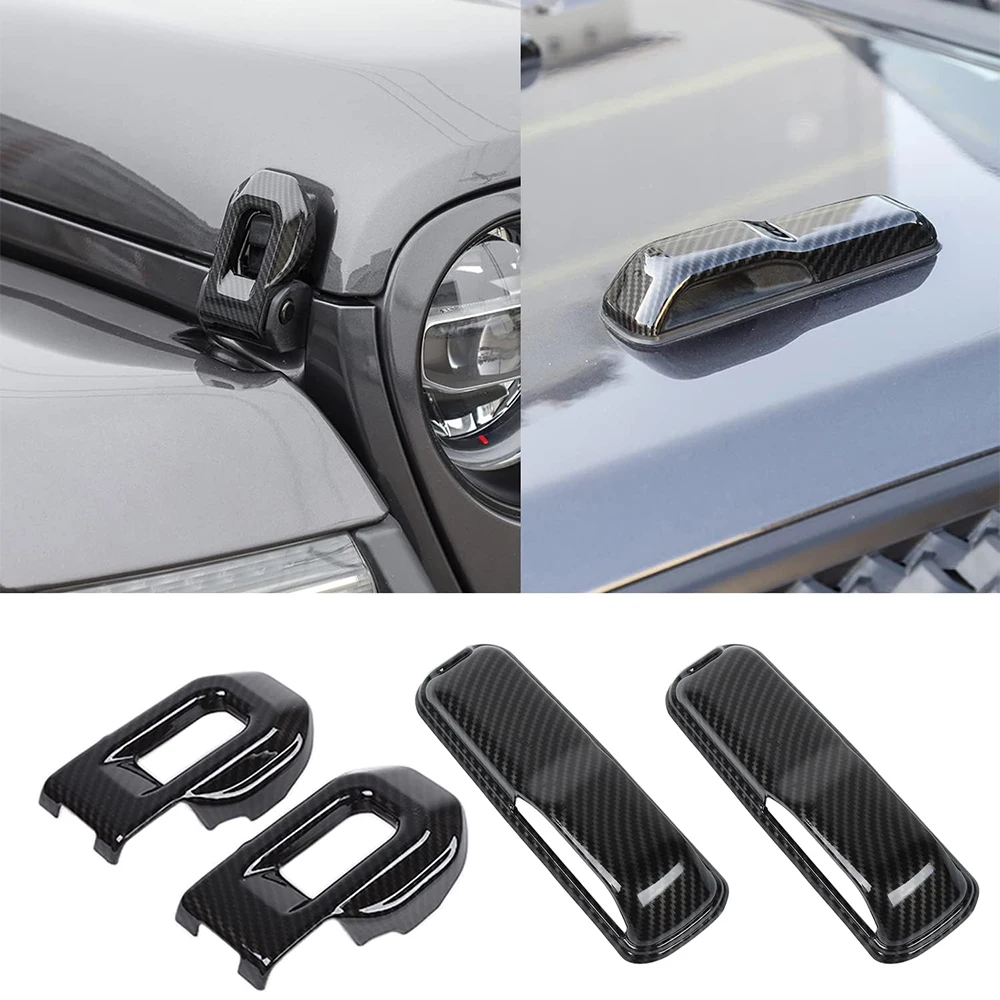 

Engine Hood Hinge Trim Latch Lock Catch Brackets Cover For Jeep Wrangler JL JLU Sports Freedom Sahara Rubicon Gladiator JT 2018+