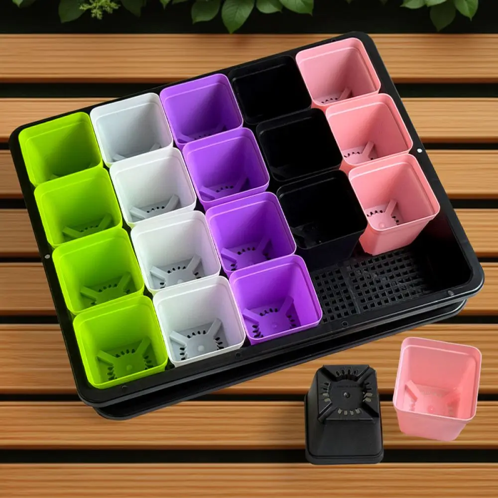 Plastic Seedling Starter Tray Nursery Pots Succulent Garden Propagation Container Greenhouse Planting Box For Home