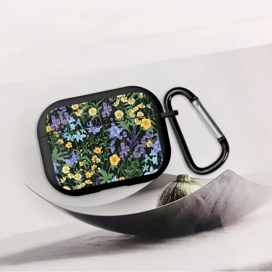Midnight Flower Clusters Case For Airpods Pro Pro3 1 4 2 Pro2 3 Earphone Cases Cover